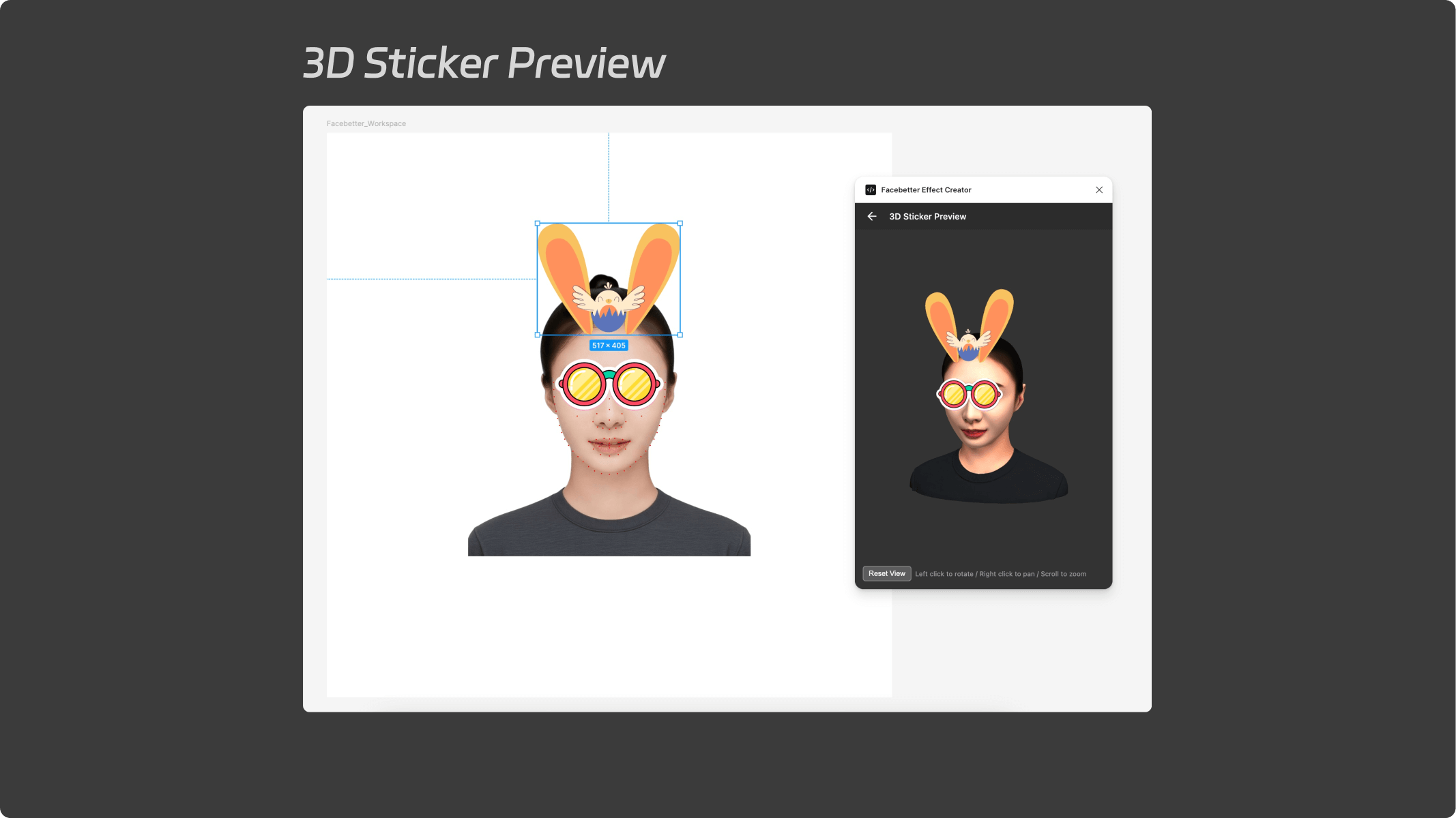 Facebetter Effect Creator 3D Preview